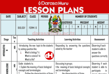 LESSON PLANS FII - Darasa Huru, Download Lesson Plans For Teachers Form 1 - 4 Secondary School, Mathematics Lesson Plans Form 1 - 4, BIOLOGY Lesson Plans Form 1 - 4, CHEMISTRY Lesson Plans Form 1 - 4, PHYSICS Lesson Plans Form 1 - 4, KISWAHILI Lesson Plans Form 1 - 4, LITERATURE IN ENGLISH Lesson Plans, ENGLISH LANGUAGE Lesson Plans Form 1 - 4, GEOGRAPHY Lesson Plans Form 1 - 4, HISTORY Lesson Plans Form 1 - 4, CIVICS Lesson Plans Form 1 - 4