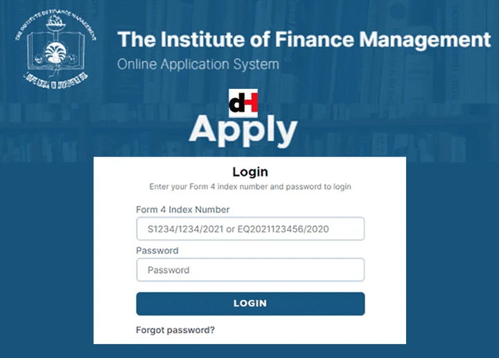 Institute of Finance Management (IFM) Online Application System