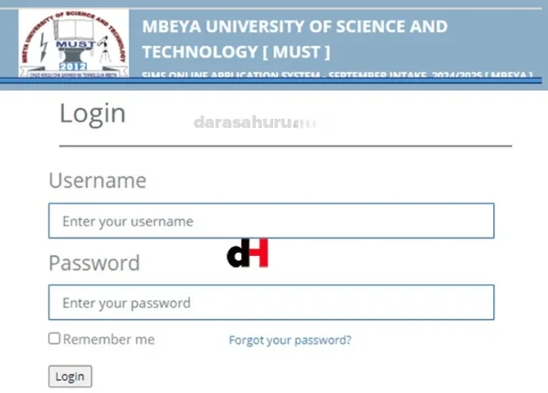 Mbeya University of Science and Technology (MUST) Admission Online Application System