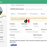 University of Dar es Salaam(UDSM) Admission Online Application System