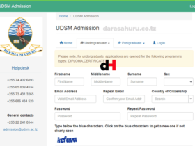 University of Dar es Salaam(UDSM) Admission Online Application System