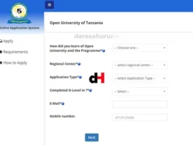 Open University of Tanzania(OUT) Admission Online Application System