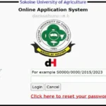 Sokoine University of Agriculture(SUA) Admission Online Application System