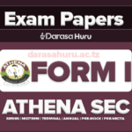 ATHENA Form One Midterm New Syllabus Exams March 2025