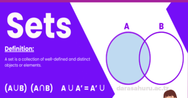 Topic 7 Sets - Mathematics Form Two, Sets Revision Questions Form Two Basic Mathematics