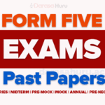 Form Five Annual Examinations 2024 JECAS with Marking Schemes, Form Five Terminal Examinations 2022 Arusha Region, Form Five Examination Past Papers 2025/2026 PDF All Subjects, Form Five Examinations 2025/2026 -Midterm, Terminal & Annual Exams