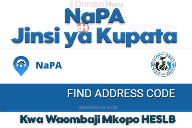 NaPA Reference Number Jinsi ya Kupata