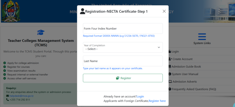 Teachers College Online Application System TCMS Apply Now