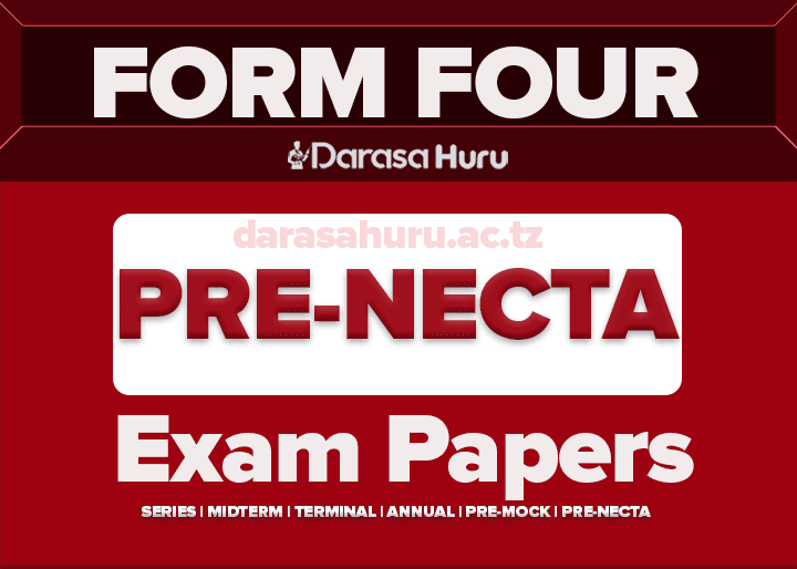 ISESE Form Four Pre NECTA Solved Exams July 2025 With Marking Schemes