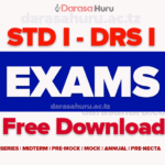 Standard One (Darasa la Kwanza) Exams 2025 Free Download