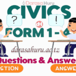 Civics Form 1 2 3 4 Competency Questions and Answer All Topics