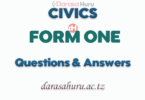 Civics Form One Questions and Answer All Topics