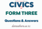 Civics Form Three Questions and Answer