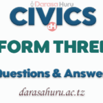 Civics Form Three Questions and Answer