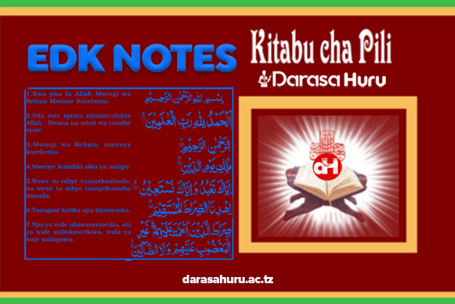 EDK Notes Darasa la Pili (Standard Two)