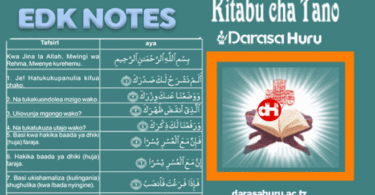 EDK Notes Darasa la Tano (Standard Five)