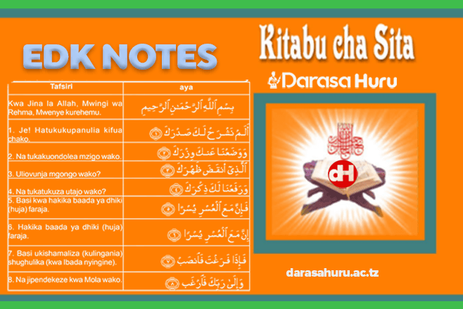 EDK Notes Darasa la Sita (Standard Six)