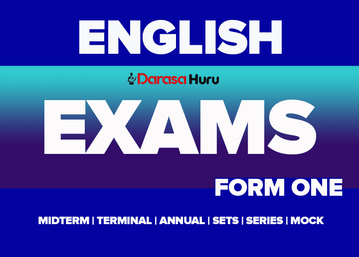 English Language Form One New Syllabus Exams 2025