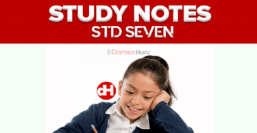 Sayansi na Teknolojia Study Notes Darasa la Saba PDF, English Language Notes Standard Seven PDF