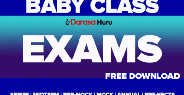 Baby Class Monthly Exams October 2025, MESP Tanzania Baby Class Monthly Test October 2025