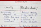 DENSITY AND RELATIVE DENSITY