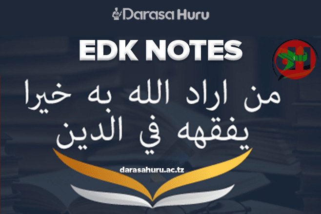 EDK Notes Form One New Syllabus All Topics