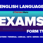 English Language Exams Form Two With Marking Schemes Download PDF