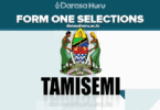Form One Selection 2026, Waliochaguliwa Kujiunga Kidato cha Kwanza, Selection Form One 2026