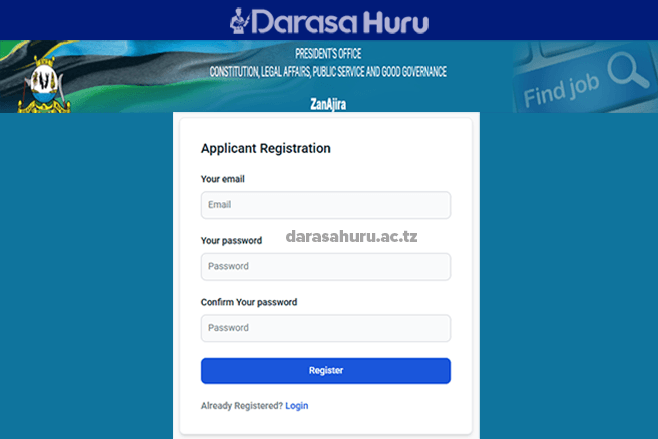 ZanAjira Portal Register, Login And Apply Job Zanzibar
