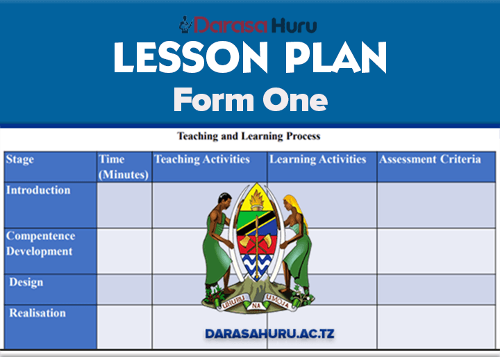 Lesson Plans Form One 2026 - Masomo Yote, English Language Lesson Plan Form One 2026, Lesson Plan Form I - IV 2026 (Masomo Yote), Mathematics Lesson Plan Form One 2026, Kiswahili Lesson Plan Form One 2026