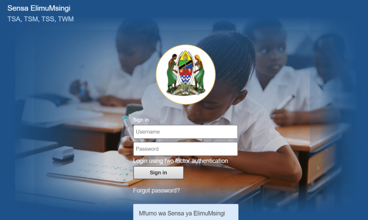 Sensa Elimu Msingi Login 2026