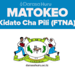 Matokeo Kidato Cha Pili (Form Two FTNA) Zanzibar 2025/2026