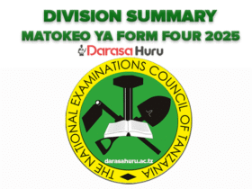 DIVISIONS SUMMARY SHULE ZOTE CSEE RESULTS 2025