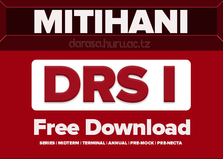 MITIHANI YA DARASA LA KWANZA – MASOMO YOTE