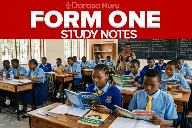 FORM ONE NOTES FOR ALL SUBJECTS, FORM I ONE NOTES