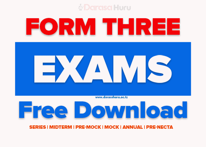 Hojajemmwa Form Three Mid-Term Exam 2026 (Tanga City)