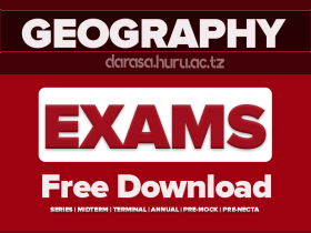 GEOGRAPHY 1 AND 2 FORM SIX MOCK EXAMS DAR ES SALAAM 2026 WITH MARKING SCHEME