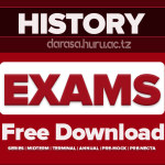 HISTORY 1 AND 2 FORM SIX MOCK EXAMS DAR ES SALAAM 2026 WITH MARKING SCHEME