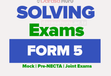 FORM V EXAMS Darasa Huru