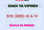 NUMBER OF PERIODS FOR STANDARD III - VI (IDADI YA VIPINDI DARASA LA III - VI)
