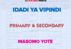Idadi Ya Vipindi (Number of Periods) for Primary and Secondary Schools in Tanzania