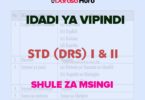 NUMBER OF PERIODS FOR STANDARD I AND II (IDADI YA VIPINDI DARASA LA I NA II)