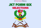 JKT Selection Form Six 2026 (Form Six Waliochaguliwa JKT)