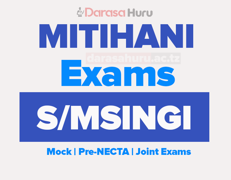 MITIHANI SHULE YA MSINGI SWAHILI MEDIUM SCHOOLS