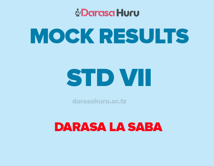 Standard Seven Mock Examination Results 2026 (Mikoa Yote)