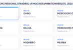 MOROGORO STANDARD VII MOCK EXAMINATION RESULTS, 2026