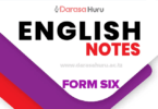 ENGLISH LANGUAGE NOTES FORM SIX - ALL TOPICS