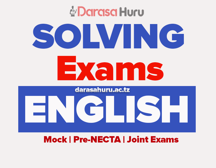 ENGLISH SOLVED MOCK FORM FOUR LINDI 2026 WITH ANSWERS