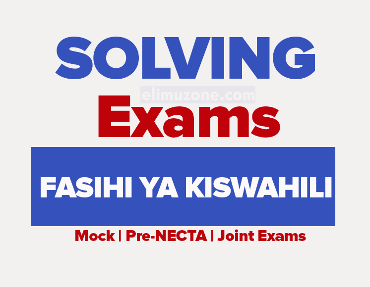 FASIHI YA KISWAHILI FORM FIVE ANNUAL EXAM 2026 MBEYA CC