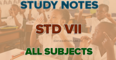 FULL NOTES STANDARD SEVEN - ALL SUBJECTS